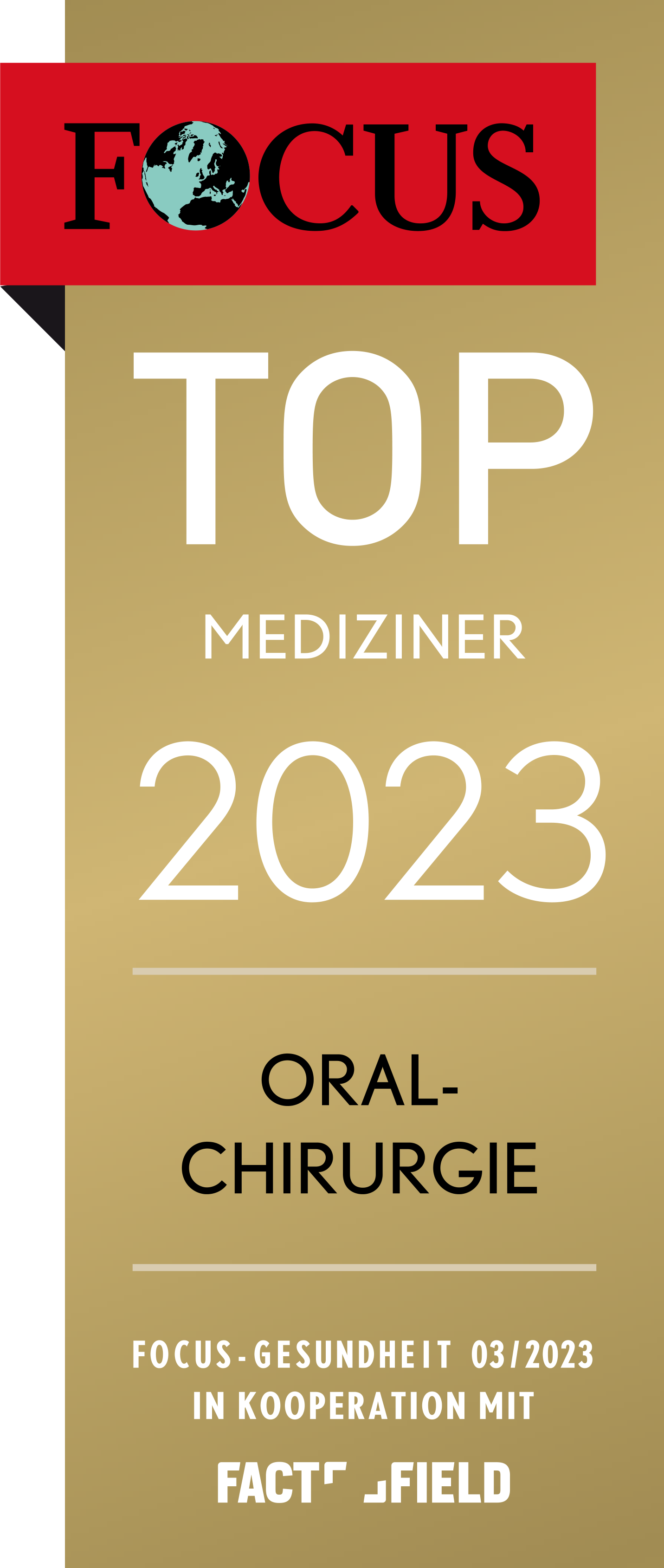 FOCUS-Siegel „TOP Mediziner 2023 ­ Oralchirurgie